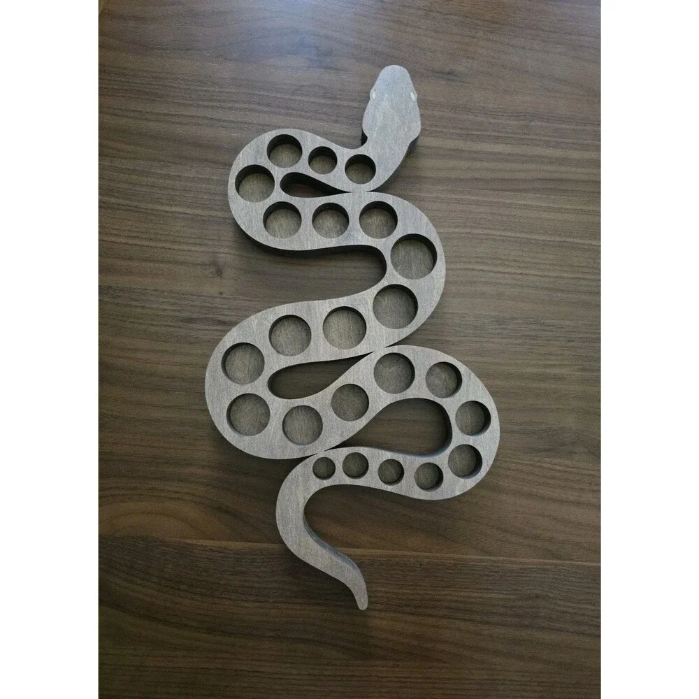 Wood Snake Decor Wall Art Laser Cut Wall Art Crystal Holder